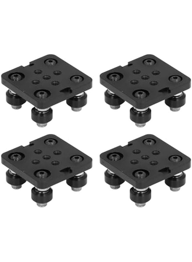 مجموعة لوحة العجلة V من سبائك الألومنيوم الأسود لطابعة CNC ثلاثية الأبعاد 2020V سلسلة البثق - Image 1