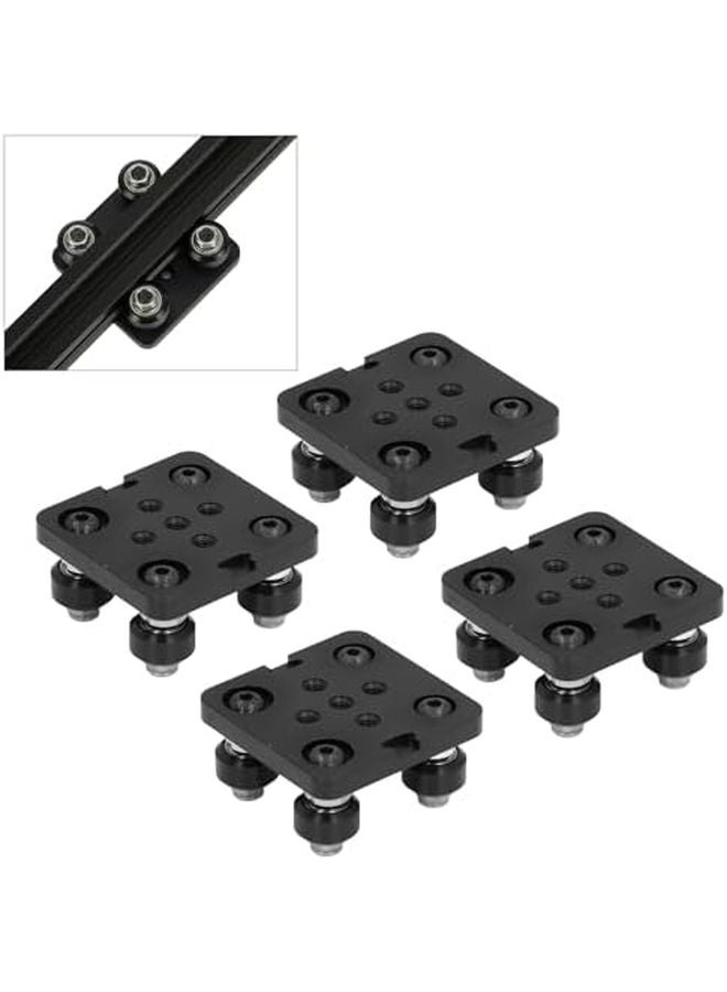 مجموعة لوحة العجلة V من سبائك الألومنيوم الأسود لطابعة CNC ثلاثية الأبعاد 2020V سلسلة البثق - Image 3