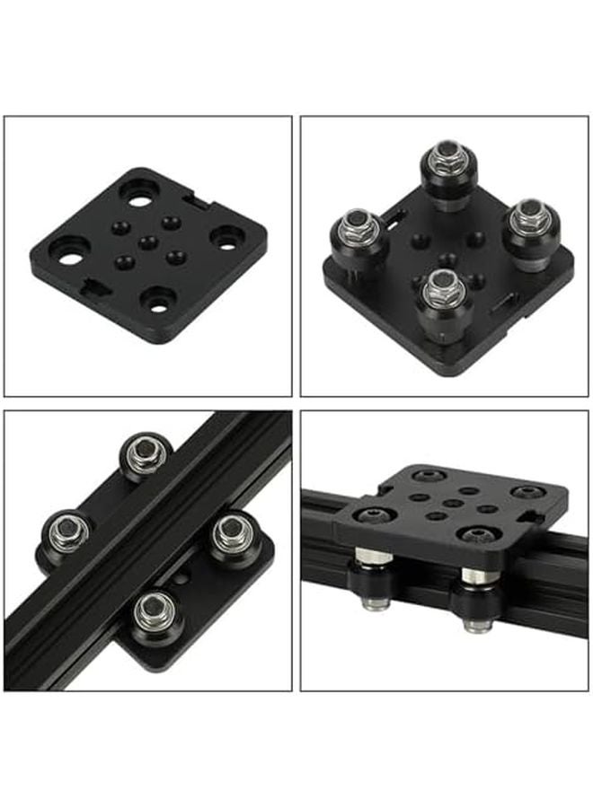 مجموعة لوحة العجلة V من سبائك الألومنيوم الأسود لطابعة CNC ثلاثية الأبعاد 2020V سلسلة البثق - Image 4