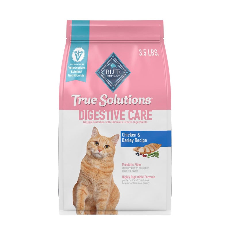 Blue Buffalo True Solutions Digestive Care Natural Dry Cat Food for Adult Cats, Chicken, 3.5-lb. Bag - Image 1