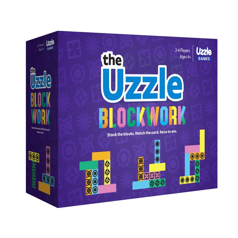 The Uzzle Blockwork by Uzzle Games  FastPaced Family Board Game  Multiple Difficulty Levels  Enjoyable and Challenging Puzzle Game  2 to 4 Players  A Complete Family Night Fun Package  for Ages 4 - Image 3