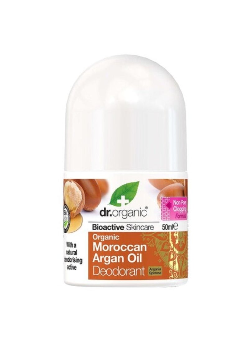 dr.organic Dr.Organic Bioactive Skincare Organic Moroccan Argan Oil Deodorant 50ml  - Image 1