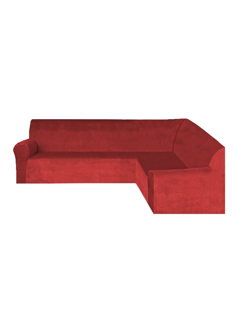 Sofa Covers L Shape Velvet 6 Meter Slip Resistant and Highly Stretchy Red - pzsku/Z12FDECE950DCDF65242BZ/45/_/1733658375/860d6043-6a07-4add-9700-ab4d6e0d92dd