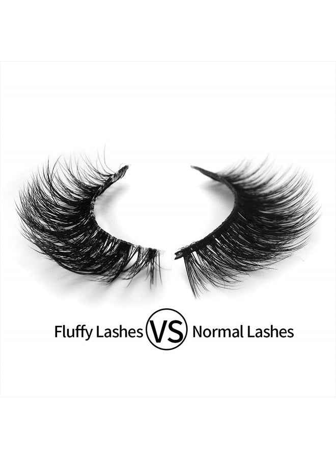 BEPHOLAN Eyelashes Natural Look False Lashes - Bepholan Fake Eyelashes 5D Super Fluffy False Eyelashes Clear Band Wispy Lashes 3-Pack Faux Mink Lashes,XMZ91 - Image 5