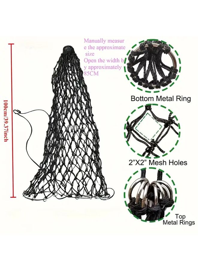 Heavy Duty Slow Feed Hay Net For Horses Blue Large Capacity Tear Resistant Nylon Mesh - Image 4
