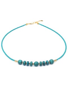 Alwan Necklace with 9 Turquoise Stones  - Image 1