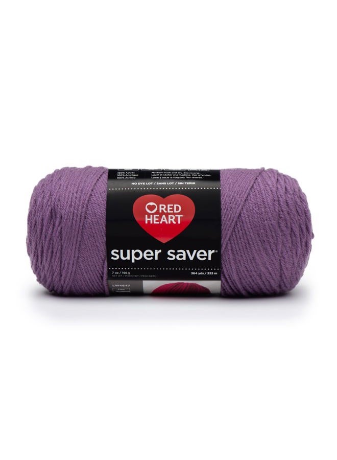 RED HEART Super Saver Yarn, Medium Purple - Image 1