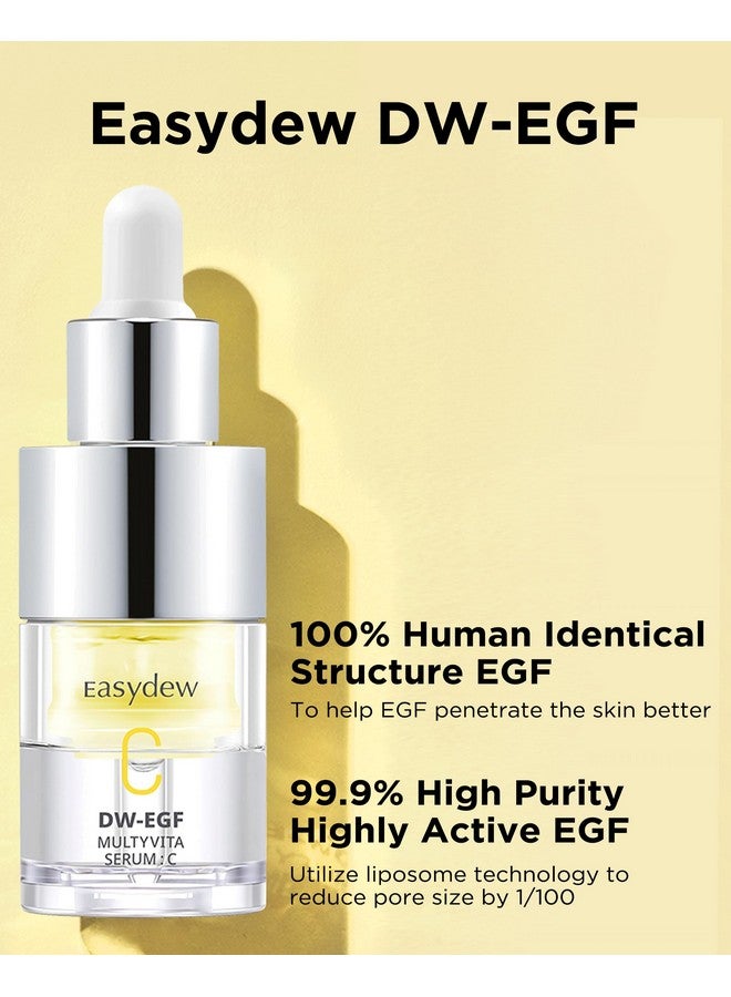 Easydew Multi Vita C Serum - Korean Facial Serum For Uneven Skin Tone & Dull Skin With Vitamin C, Egf Peptide, Niacinamide - Prevent-Oxidation Skin Vitality & Radiance Complexion, 0.47 Fl.Oz. - Image 5