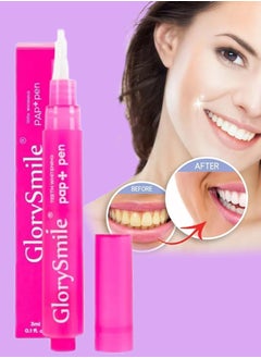 GlorySmile Teeth Whitening Pap Pen Sensitivity Free Peroxide Free Teeth Whitening Pen Overnight Teeth Stain Remover Removes Coffee Tea Stains Teeth Correcting Whitening Gel  - Image 1