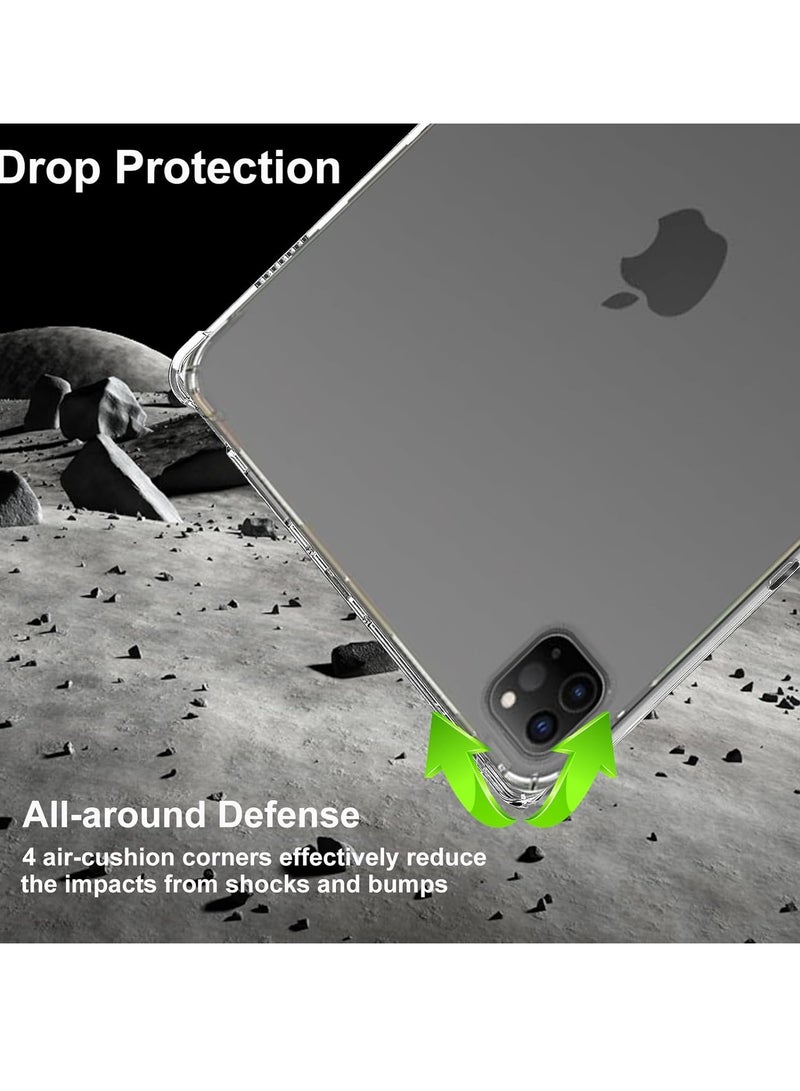 MIGOFAST IPad Air 11 Inch 2024 M2  Ultra Thin Flexible Soft TPU Four Corners Anti-fall Protection Corner Airbag Bumper Anti Shock Silicone Case  Transparent - Image 2