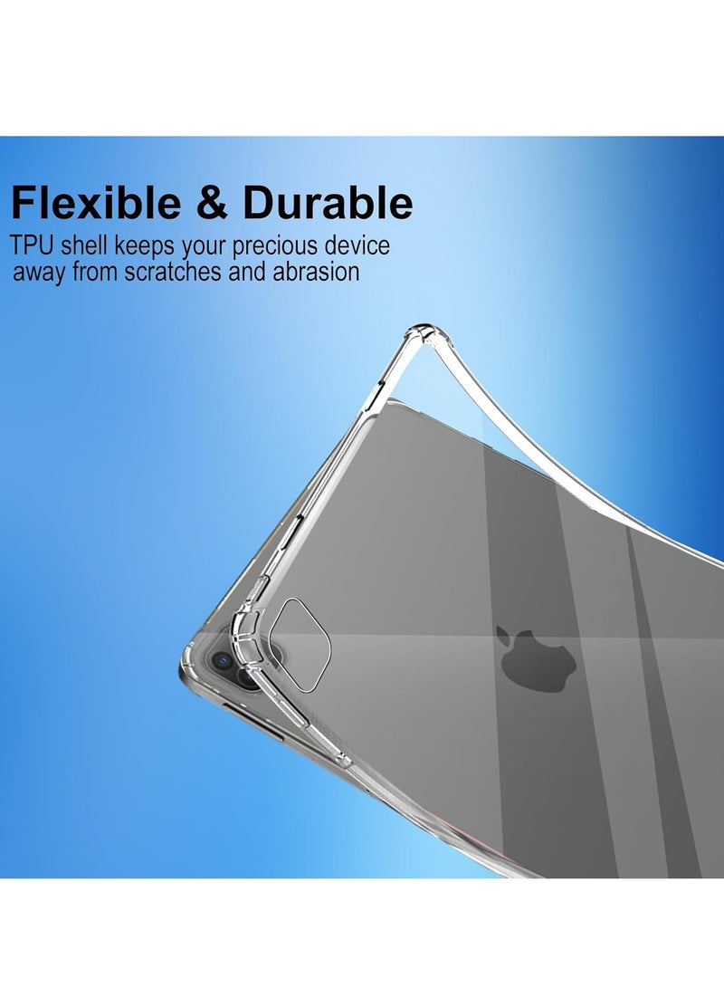 MIGOFAST IPad Air 11 Inch 2024 M2  Ultra Thin Flexible Soft TPU Four Corners Anti-fall Protection Corner Airbag Bumper Anti Shock Silicone Case  Transparent - Image 3