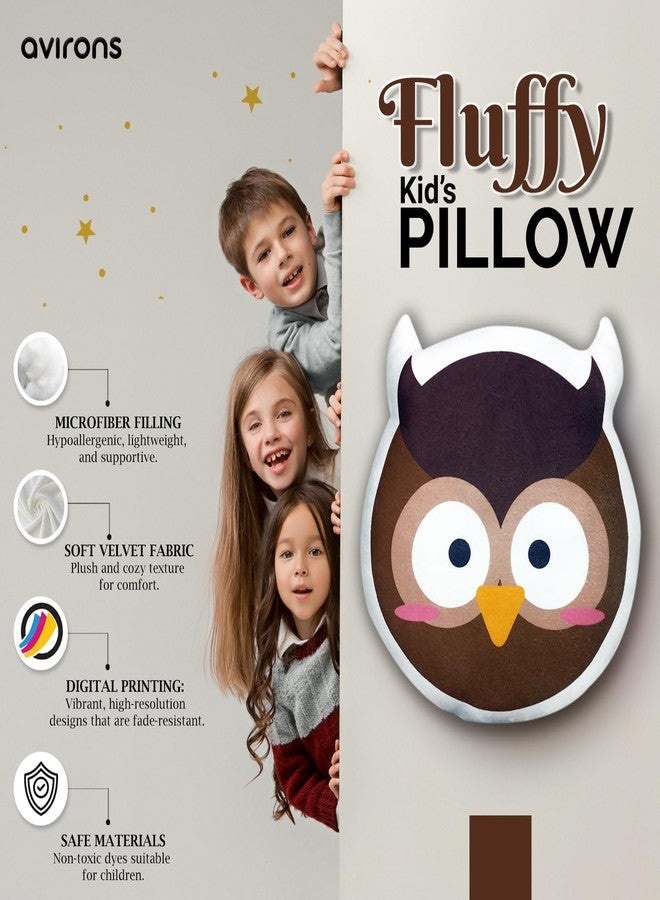 Avirons Adorable Owl Shape Pillow - Playful and Snuggly! Ideal for Kids, This Soft Pillow Brings Warmth and a Touch of Whimsy to Their Everyday Moments. - Image 4
