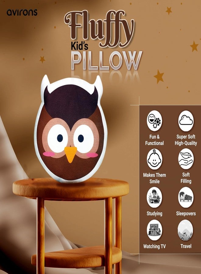 Avirons Adorable Owl Shape Pillow - Playful and Snuggly! Ideal for Kids, This Soft Pillow Brings Warmth and a Touch of Whimsy to Their Everyday Moments. - Image 3