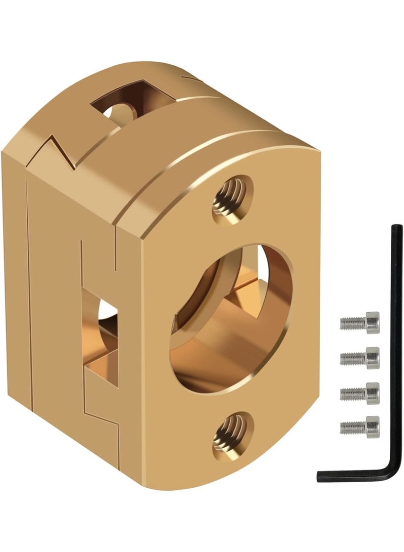 SOLARAE Brass Z Axis Coupler, Dual Z T8 Lead Screw Upgrade Oldham Coupling, for Creality Ender 3 Pro V2 CR-10 CR-10S Pro 3D Printer Accessory T8 Lead Screw Hotbed(Pack of 2) - Image 4