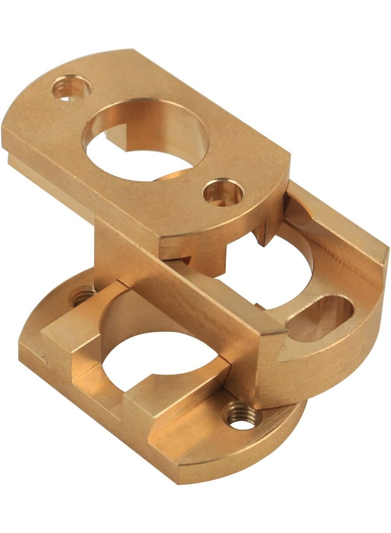 SOLARAE Brass Z Axis Coupler, Dual Z T8 Lead Screw Upgrade Oldham Coupling, for Creality Ender 3 Pro V2 CR-10 CR-10S Pro 3D Printer Accessory T8 Lead Screw Hotbed(Pack of 2) - Image 3