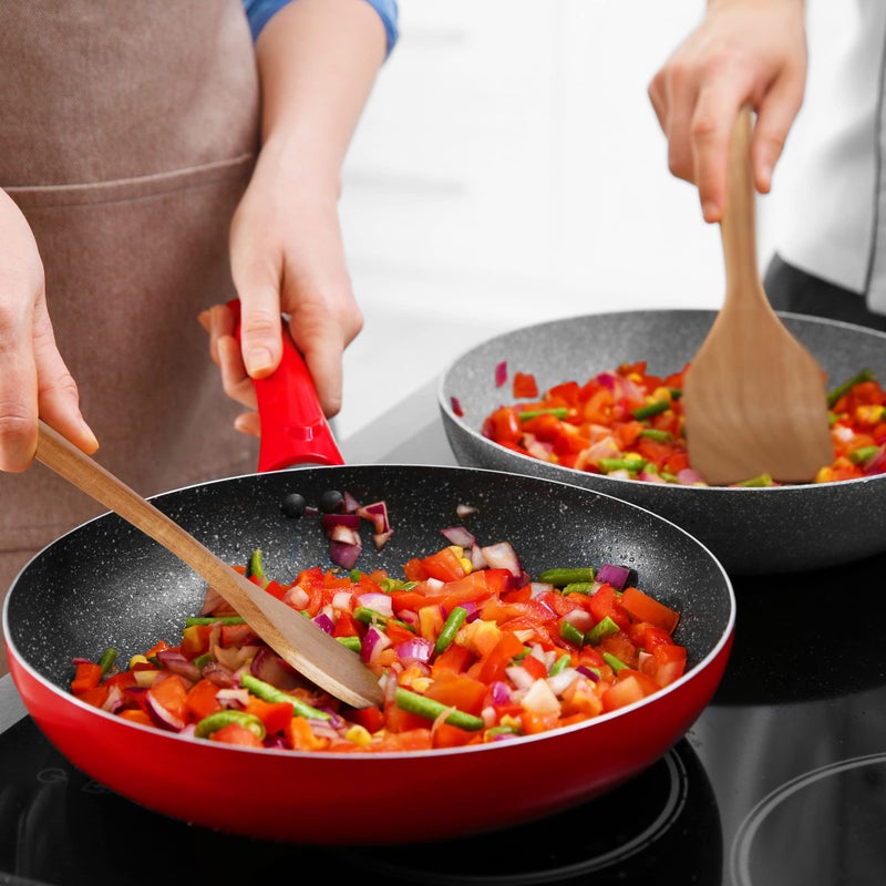 Kiteiscat Acacia Wooden Spoons For Cooking: 5-Piece Kitchen & Cooking Utensils Set - Wooden Spatula  Slotted & Pasta Spoon - Essential Wooden Utensil Set - Image 4
