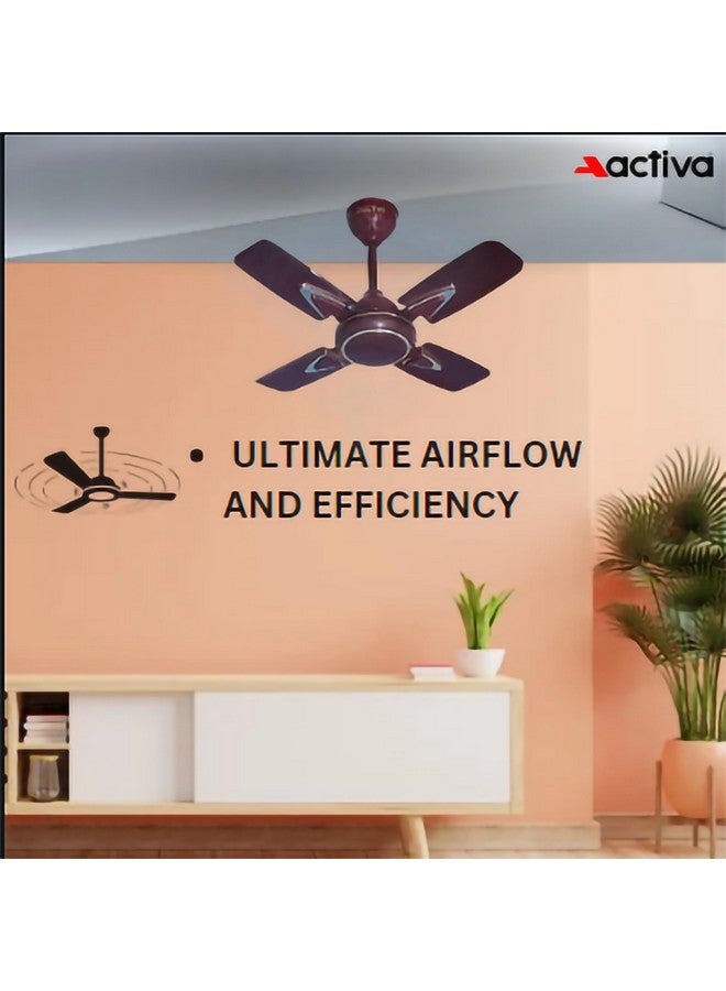Activa ACTIVA Galaxy Deco 850 RPM High Speed (600 MM) 4 Blades Ceiling Fan (Brown) Come with 2 Years Warranty - Image 5