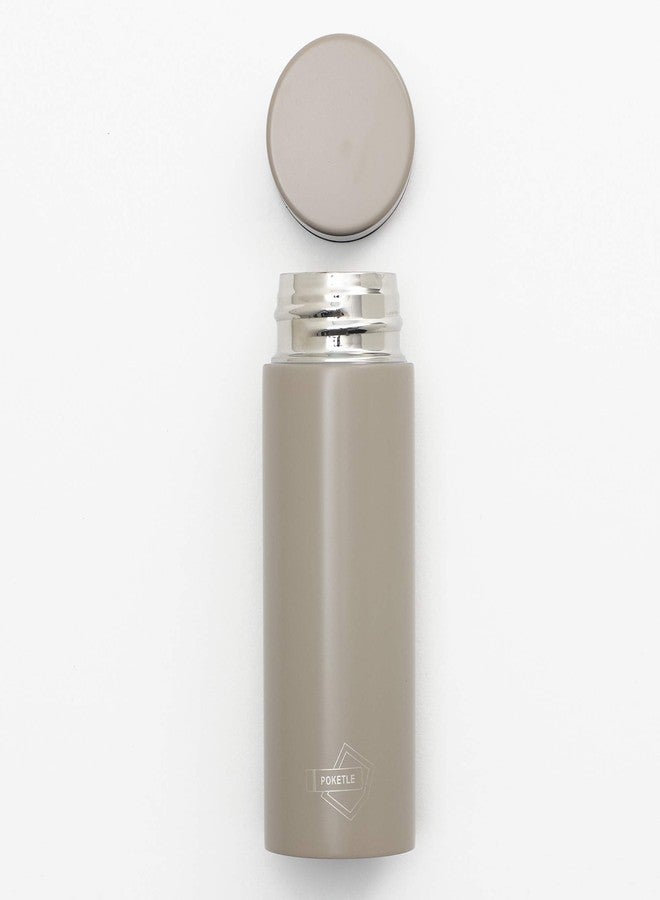 إيبينكا زجاجة معزولة شخصية من إيبينكا، صغيرة 120 مل، مصنوعة من الفولاذ المقاوم للصدأ، خفيفة الوزن، بيج - Image 2