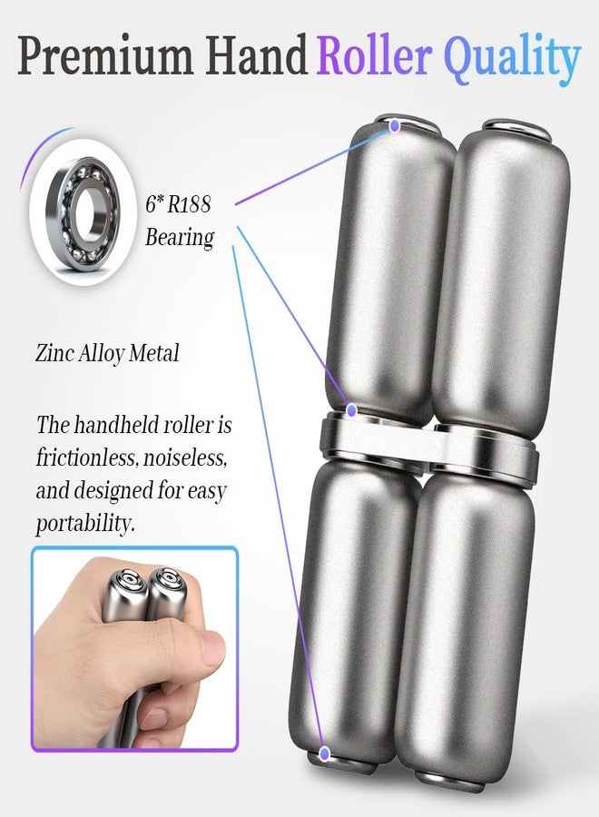 Amarlozn Handheld Fidget Hand Roller Toy for Kids Adults, Metal Fidget Spinner, Cool Gadget Desk Toy for Autism ADHD Anxiety Stress Relief Hand Exercise Items for Boy Teen Stocking Stuffer Gift - Image 3