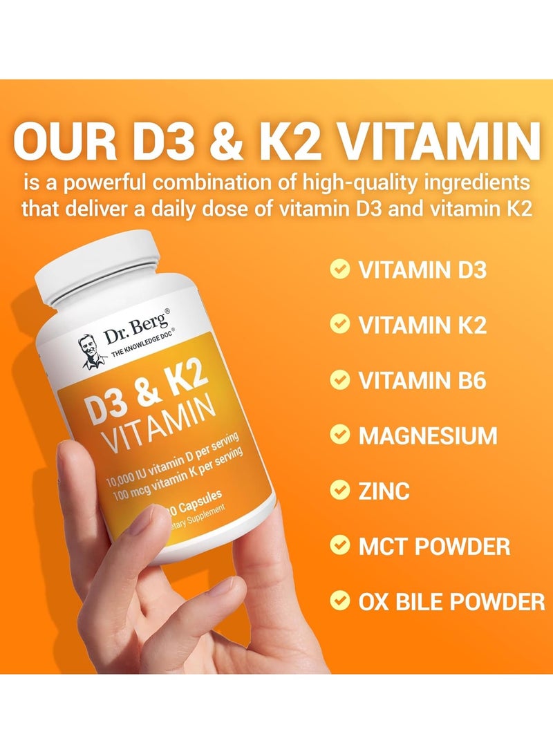 Dr. Bergs Nutritionals D3 & K2 Vitamin, 120 Capsules - Image 5