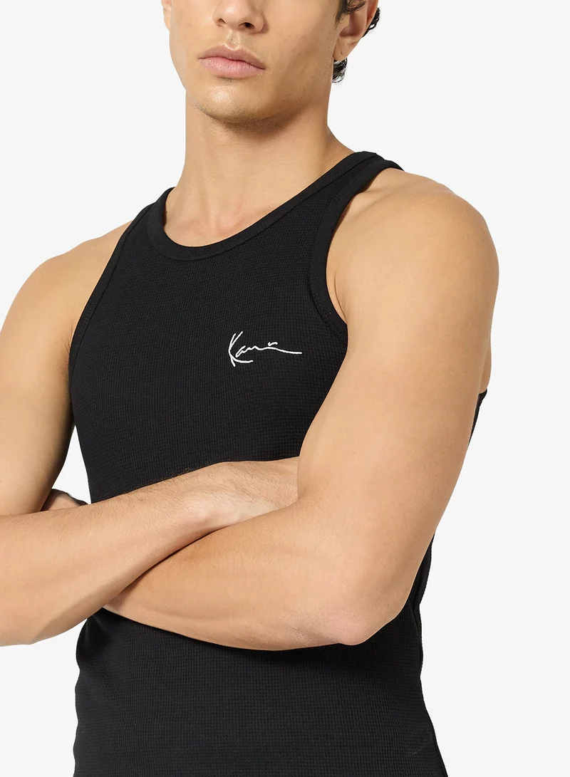Karl Kani  Chest Signature Essential Waffle Tanktop for Men | Best Price UAE