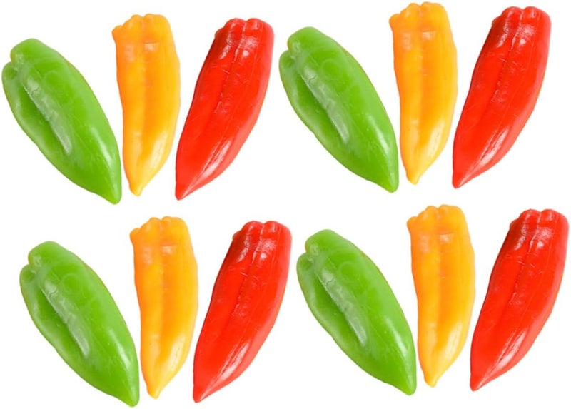 Kichvoe Simulation Chili Peppers 12pcs Set PVC Artificial Fake Chili Peppers Realistic Vegetable Model Decoration for Home Kitchen Party Photo Props - Image 1