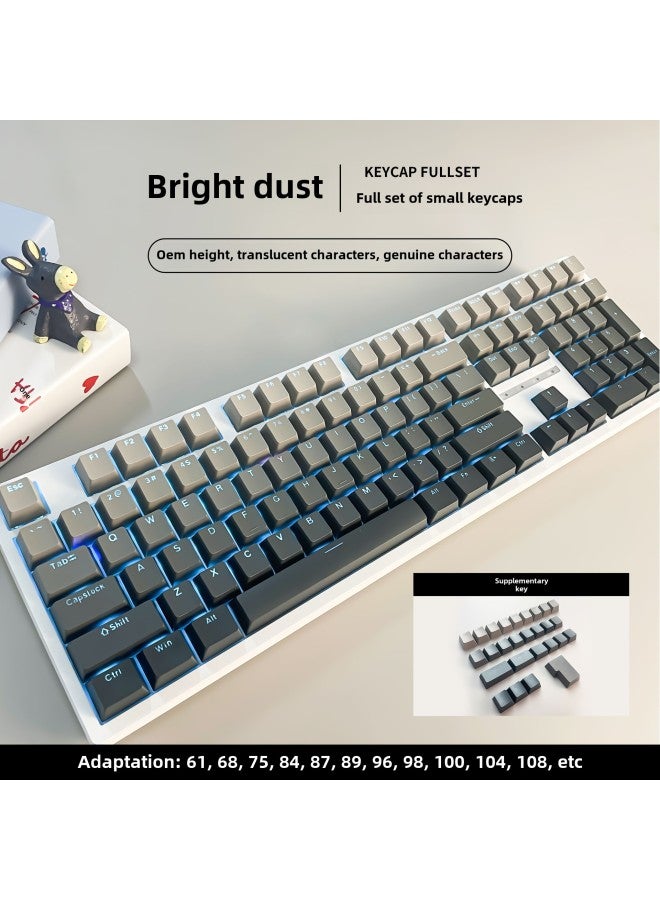 Fog Blue Green Vine Blush Micro Dust Lavender Character Transparent Key Cap Mechanical Keyboard Universal-Color:Micro Dust | Small Complete Set, Oem Height  - Image 1