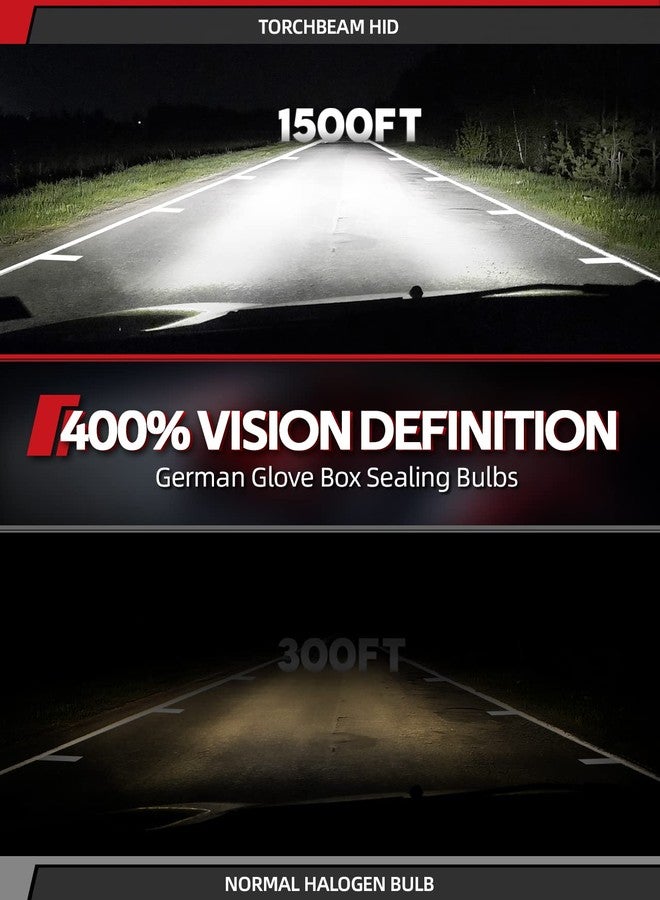 Torchbeam D1S D1R HID Headlight Bulbs, 400% Brightness, 6000K Diamond White Xenon Headlight Bulbs, Metal Snap Ring and Base, 5 Minutes Installation, Pack of 2 - Image 2