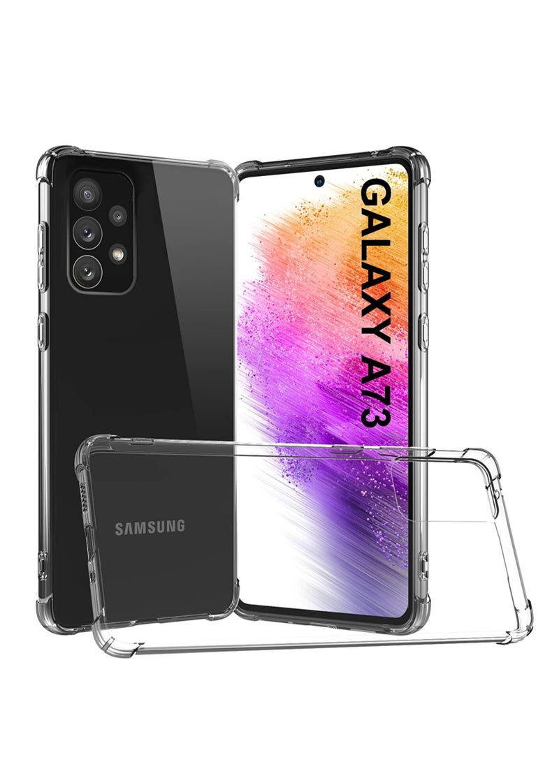 DUSALA Samsung A73 Cover Galaxy A73 Clear Case Transparent Flexible Shockproof Cover for Samsung Galaxy A73 5G Crystal Clear - Image 1