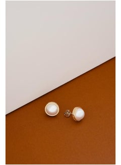 Karen Millen Logo Pearl Stud Earrings  - Image 3