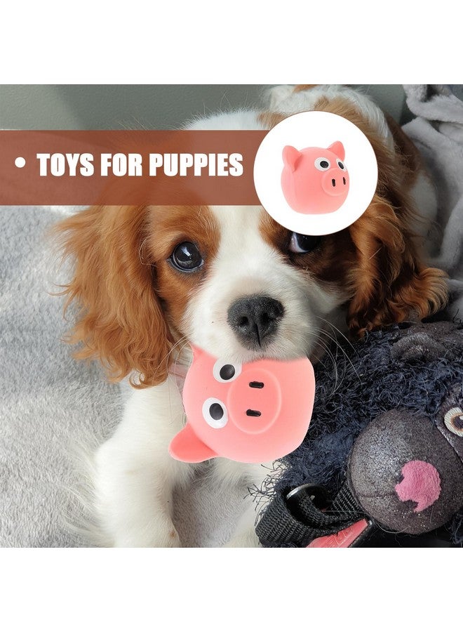POPETPOP Dog Pig Head Toys Squeaky Dog Ball Toys Latex Ball Dog Interactive Toys Dog Squeaky Animal Biting Toys For Small Pet Puppies Indoor Outdoor Games - Image 2