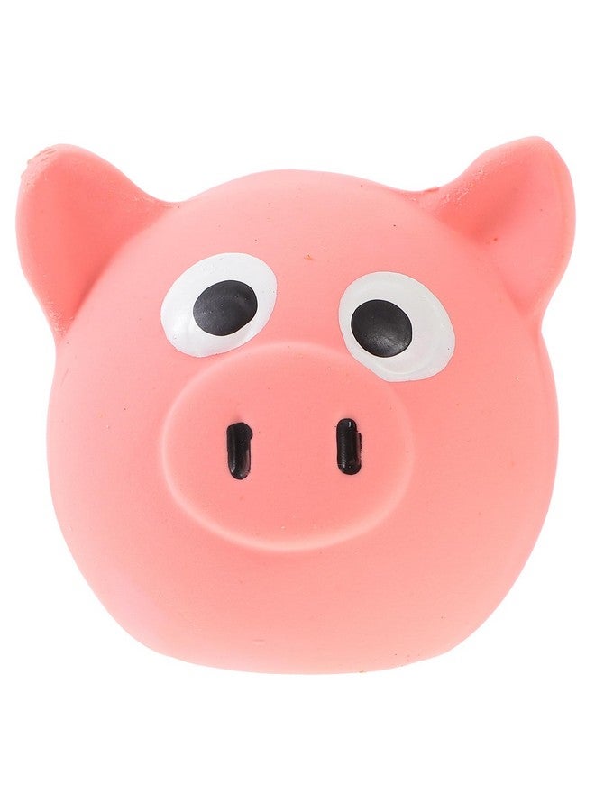 POPETPOP Dog Pig Head Toys Squeaky Dog Ball Toys Latex Ball Dog Interactive Toys Dog Squeaky Animal Biting Toys For Small Pet Puppies Indoor Outdoor Games - Image 1