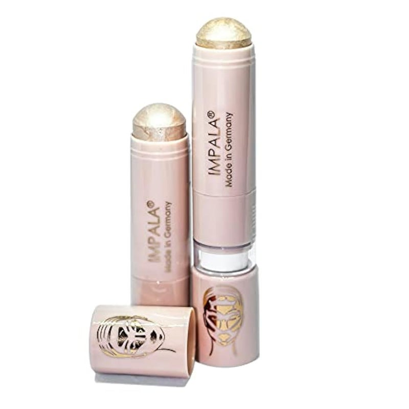IMPALA | Creamy Highlighter Stick Icy Pink Color | Long-Lasting | Silky Illuminating and Hydrating Effect for Face | Radiant and Luminous Skin in Seconds | Easy to Apply - Image 1