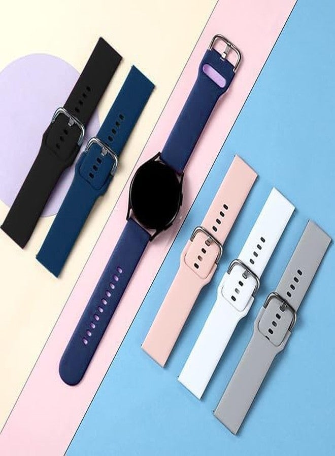 Xininyia Compatible with Amazfit Active 2 & Active 2 Square Watch Bands 20mm, Replacement Soft Adjustable Straps Quick Release Silicone Wristbands (5-PACK) - Image 4