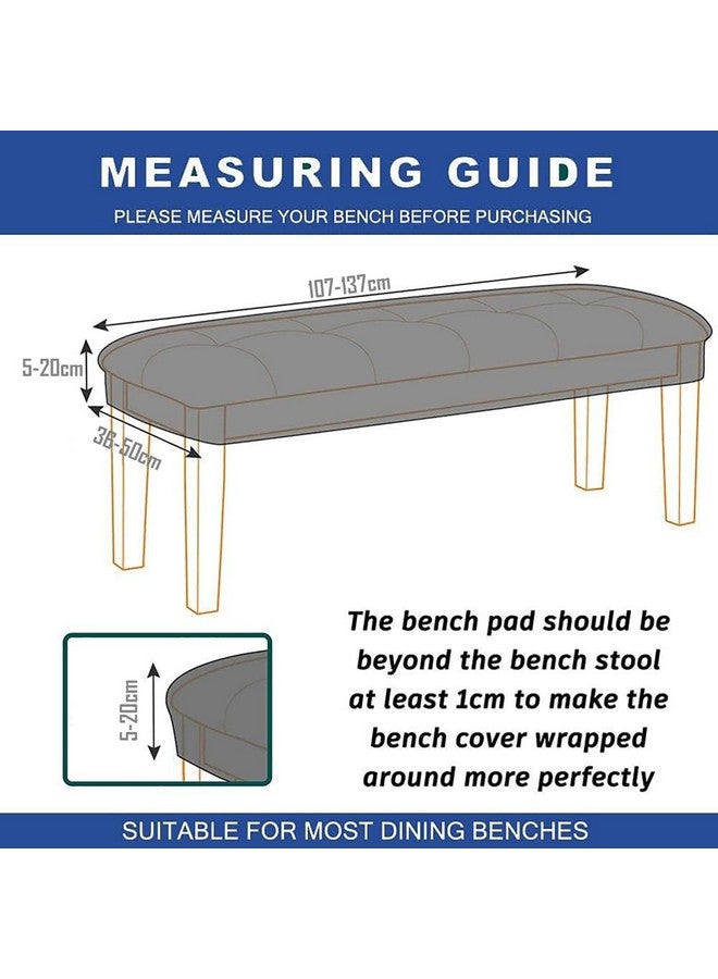 House of Quirk Stretchable Dining Bench Cover - Soft, Washable, Elastic Slipcover for Dining Room Furniture, Fits Standard Benches, Protective & Stylish Seat Cover (Blue Dazzle) - Image 3
