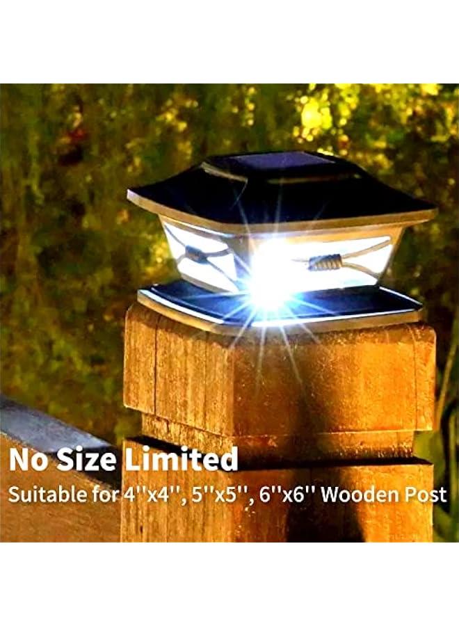 Generic Solar Post Cap Lights Outdoor, Waterproof Fence Post Lights Solar Powered Deck Post Lights 4x4 Decorative with Bright LED for Garden Fence Patio Garage Walkway Pool Decor - Image 5
