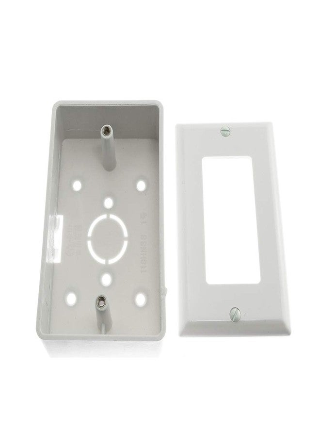 Maxmoral 1-Pack Surface Mounted Switch Socket Backbox with Single Gang Mount Panel - Image 2