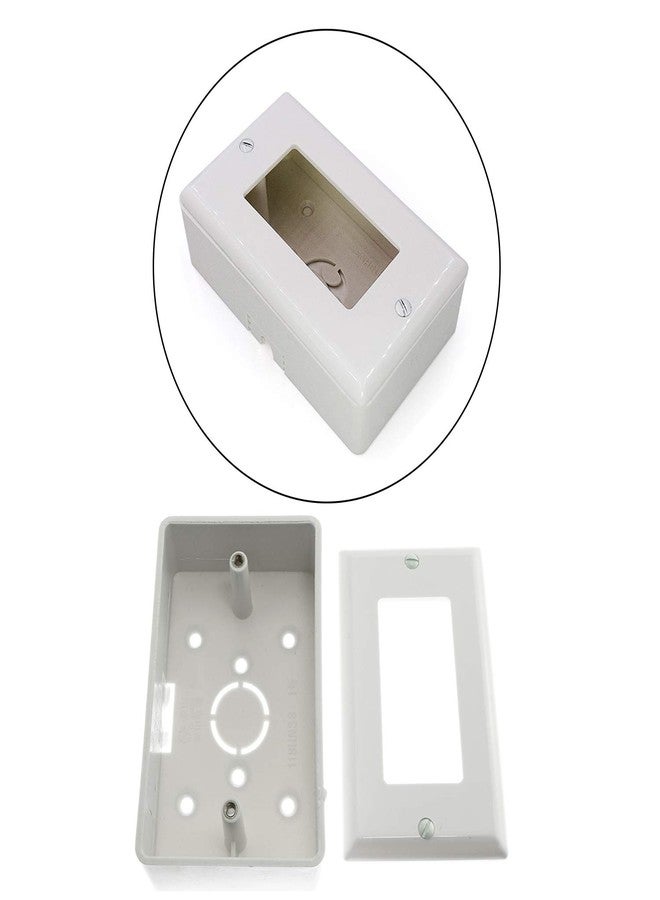 Maxmoral 1-Pack Surface Mounted Switch Socket Backbox with Single Gang Mount Panel - Image 1
