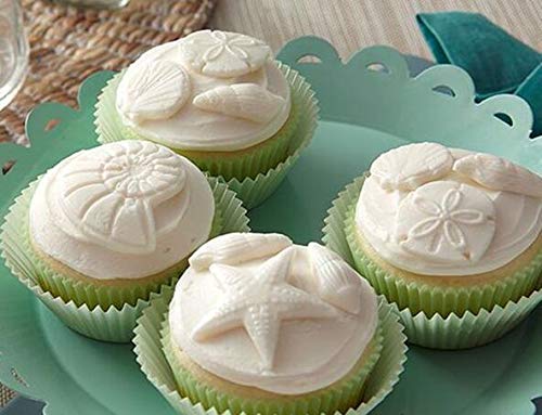 Elinka Seaweed Seashell Coral Conch Starfish Silicone Mold,Marine Theme Fondant Mold for Chocolate Candy Cake Decoration Polymer Clay Cupcake Cookie Jelly Sugar Craft - Image 5
