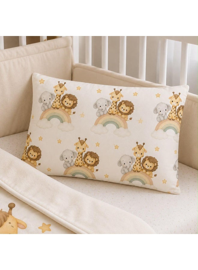 snooze Baby Bedding Set 2Pcs – Printed Quilt with Matching Pillow, 90x110 cm, little zoo design - Image 3