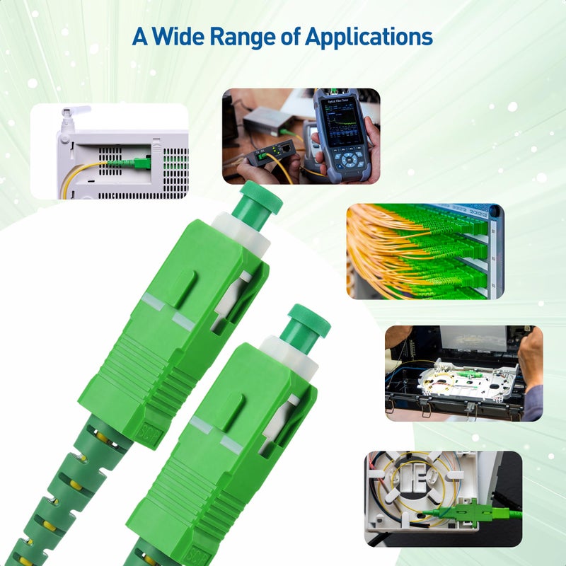 Cable Matters 10Gbps OFNP Plenum Fiber Optic Internet Cable - 6.6ft / 2m, SC APC to SC APC OS2 Single Mode Simplex Optic Cord, Compatible with Verizon Fios and AT&T Fiber ONT Replacement Cable - Image 3