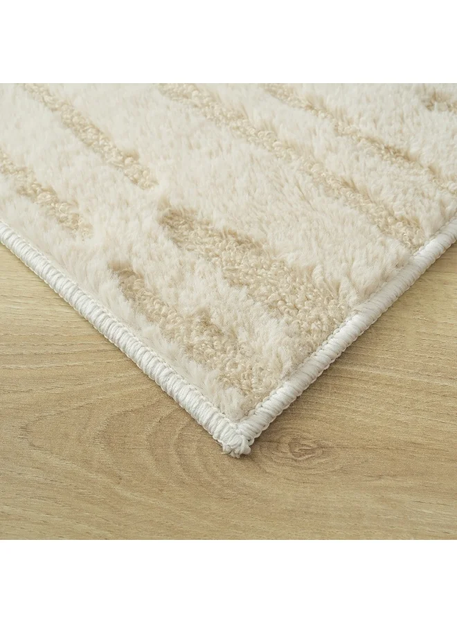 Home Box Zara Donel Jacquard Rabbit Fur Rug - 120x170 cm
