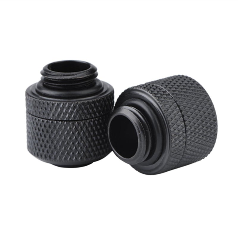 Plated Tube Connector Durable Brass Fitting For PC Water Cooling G1 4 Thread 2PCS Silver For 9 5mm 12 7mm Tube Size - Image 2