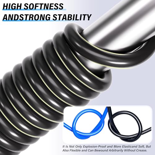 TAILONZ PNEUMATIC Black 1/4 Inch od 10 Meter 32.8ft PU Air Tubing Kit Pipe Hose Air Line Tubing Or Fluid Transfer Pneumatic tubing - Image 5