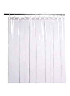 Kuber Industries Kuber Industries 30 MM PVC AC Curtain|100% Water Proof & Mold Mildew Free|Eyelet Rings & Quick Water Release|Size 9 Feet (White)  - Image 2