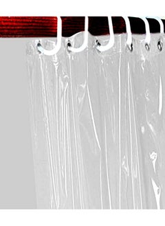 Kuber Industries Kuber Industries 30 MM PVC AC Curtain|100% Water Proof & Mold Mildew Free|Eyelet Rings & Quick Water Release|Size 9 Feet (White)  - Image 1