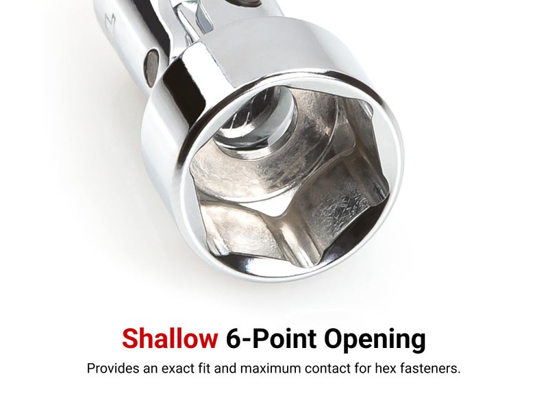TEKTON 1/4 Inch Drive x 3/8 Inch 6-Point Universal Joint Socket | SHD08010 - Image 4