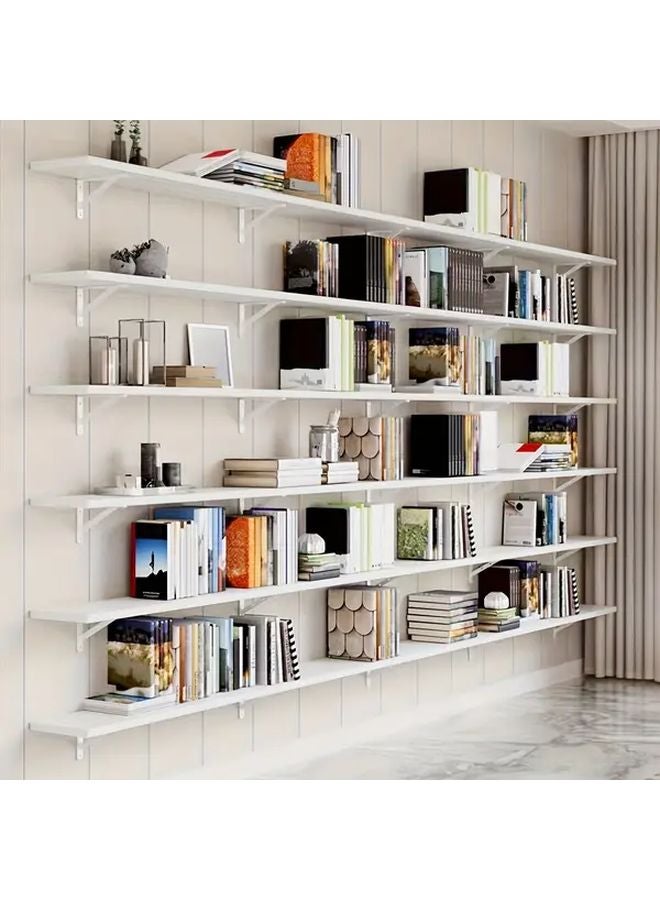 6 Pack Heavy Duty Metal Floating Shelf Brackets 10 Inch L Shaped Corner Mounts - Image 3