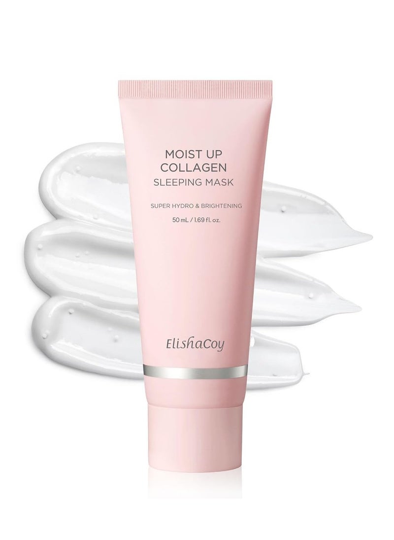 elishacoy - Collagen Sleeping Face Mask, skincare, hydrating, and brightening overnight cream with Vitamin E, anti-aging moisture, 50 ml. - Image 1