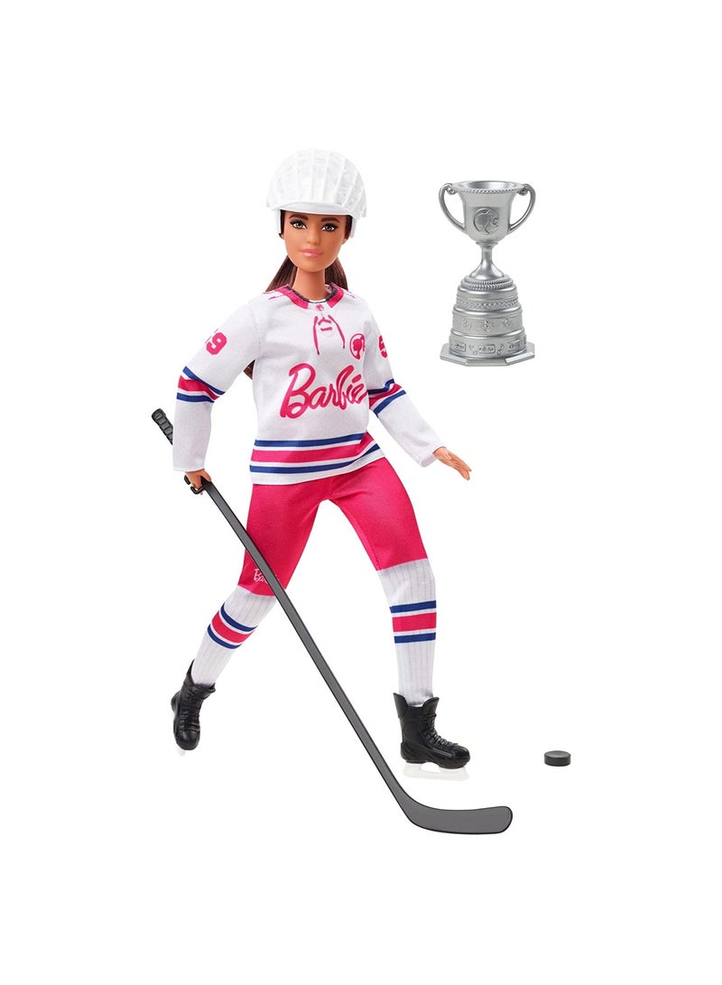Barbie Made To Move Hockey Player Doll HFG74 - Image 1